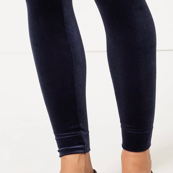 Femme by Design High Waist Navy Velvet Leggings - Picture 5 of 11